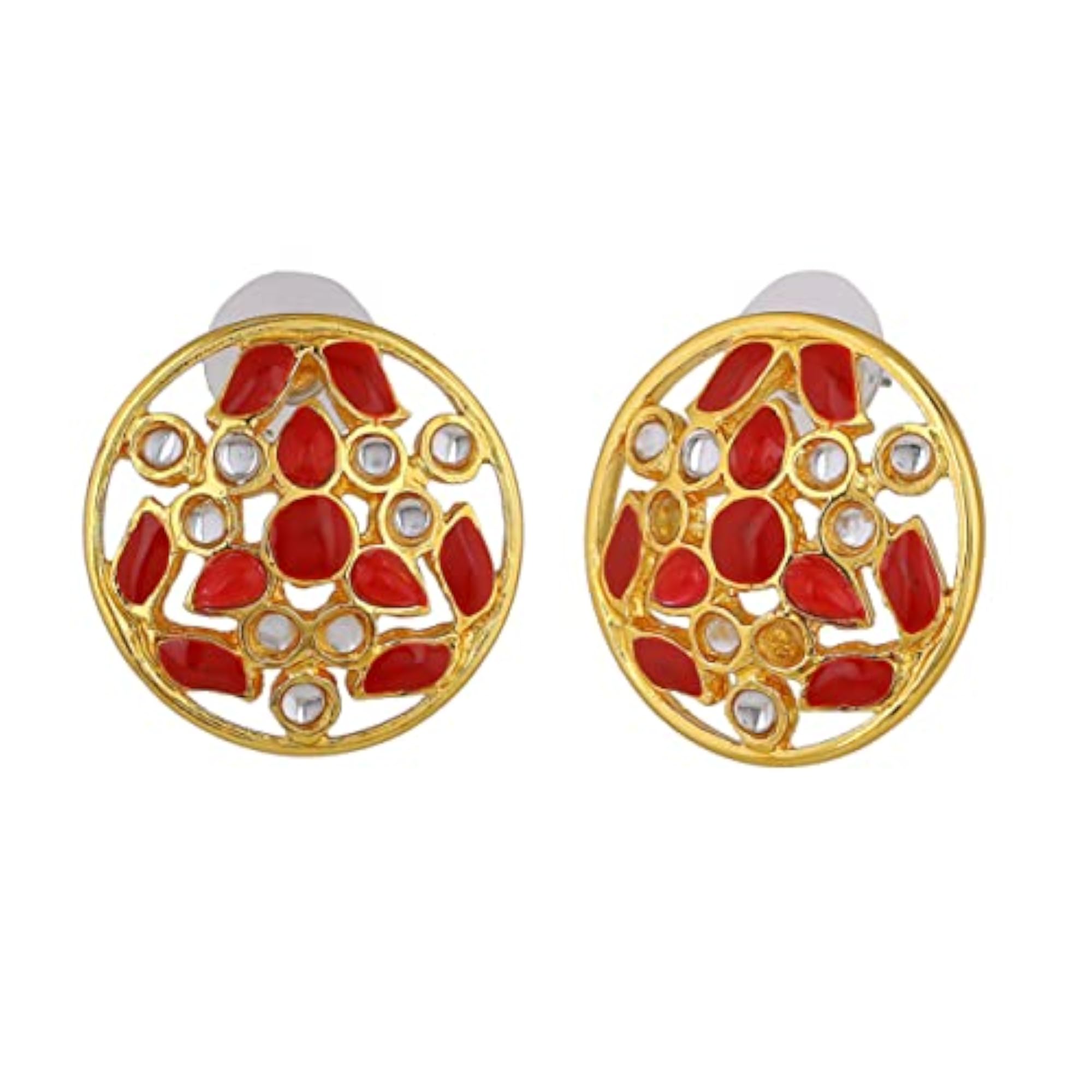 Stylish Kundan Stud Earrings for Girls & Women