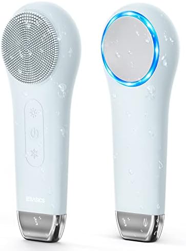 Facial Cleansing Brush EZBASICS face Scrubber Waterproof Face Scrub Brush for Men & Women Rechargeable Face Brushes for Facial Cleansing, Electric Silicone Face Scrubber Cleanser Brush Light Grey Facial Cleansing Brush EZBASICS face Scrubber Waterproof Face Scrub Brush for Men & Women Rechargeable Face Brushes for Facial Cleansing, Electric Silicone Face Scrubber Cleanser Brush Light Grey