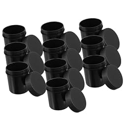 GANAZONO 10PCS Airtight Plastic Storage Jars with Wide Mouth 150ml Reusable Containers for Makeup Food and Craft Supplies Leakproof Lids for Home and Travel