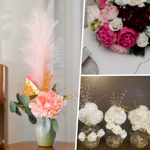 100Pcs Bridal Wedding Pearl Bouquet Party Decoration Pearl String Beaded Garland – Beads Garlands Wedding Party Decoration Diy Accessories For Christmas (White) #TOP5