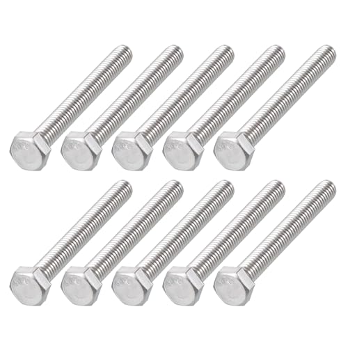 Image of METALLIXITY Hex Head Bolts (5 /16-18 x 3 inch) 15Pcs, 304 Stainless Steel 18-8, Fully Threaded, External Hex Drive, Plain Finish, Hex Head Screw Bolt, Silver