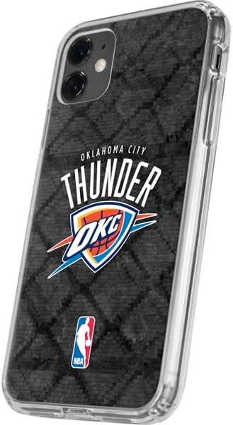 Skinit Clear Phone Case Compatible with iPhone 11 - Officially Licensed NBA Oklahoma City Thunder Dark Rust Design