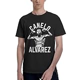 Men's Canelo Boxer Alvarez World Boxing Champion Classic Cotton Short Sleeve Crewneck T Shirt 80s 90s Graphic Tee Shirt Top Large