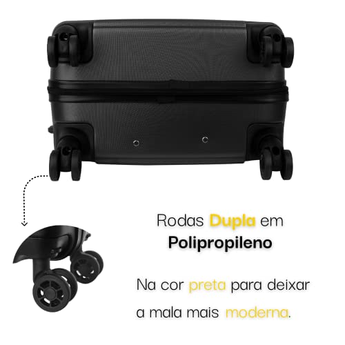 Kit de 2 Malas de viagem pequena e média 10kg e 23kg - Fibra Rígida ABS