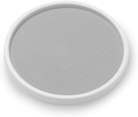 Madesmart 10" Plastic Basic Turntable for Kitchen Organization, Nonslip Lazy Susan Cabinet Organizer, White