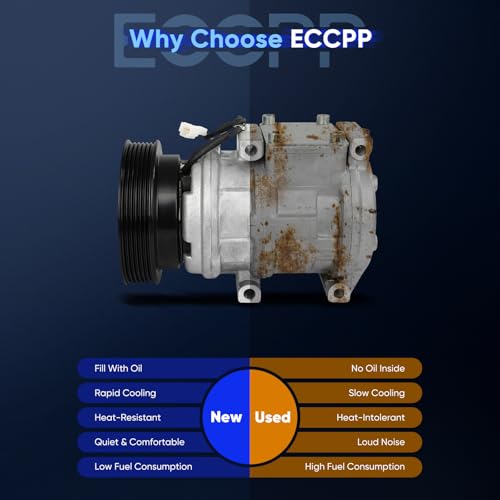 Image of ECCPP AC Compressor 1992-1993 for Lexus ES300 3.0L Fast Cooling AC Compressor with Clutch