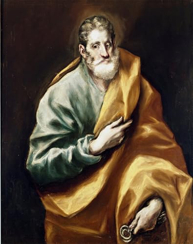 Lienzo de San Pedro de El Greco: renueva tus paredes con arte clásico de 60x90