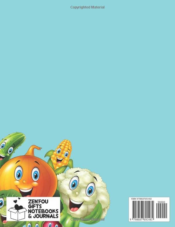 FUNNY VEGETABLES TO COLOR: Cute Kids & Toddlers Coloring Book, Cartoon Veggies to Color, Coloring vegetables for fun, Perfect Gift for Kids, Girls and Boys, 8.5"x11", Glossy and Cute designed Cover image 3
