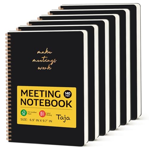 6 Pack of Meeting Notebook for Work Organization - Work