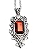 Price comparison product image The Mortal Instruments City of Bones Inspired Pendant - Isabelle Lightwood Ruby Necklace in Black Gift Box