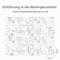 HORIWE Marmorierung Fliesenaufkleber Selbstklebe Wasserdicht Wandaufkleber – Ansicht 7