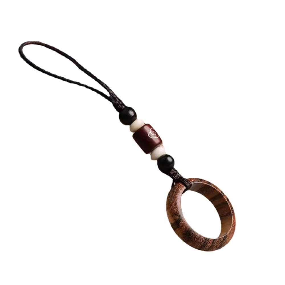 DFHEsdfD Keyring pendants, Sandalwood Mobile Phone Rope Pendant Keychain Chinese Style Creative
