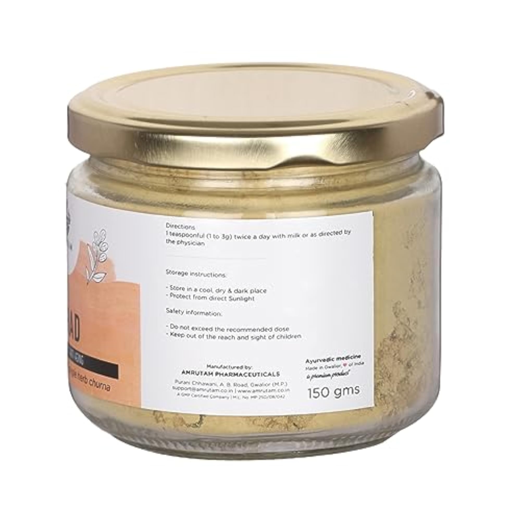 AMRUTAM Harad Churna: Natural Digestive Support, 150g