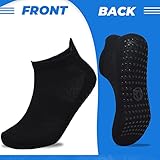 Xelay® 3 Pairs Yoga Socks for Men Non Slip Gripper Workout Pilates Barre Hospital Ankle Slipper Socks Size UK 6-11 (as8, numeric, numeric_6, numeric_11, regular, regular, Black) - Image 6