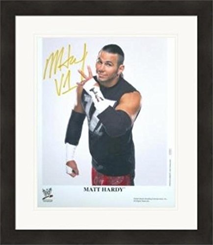 Autograph Warehouse 465015 8 x 10 in. Wrestling44; WWE No. 3 Matted & Framed Matt Hardy Autographed Photo