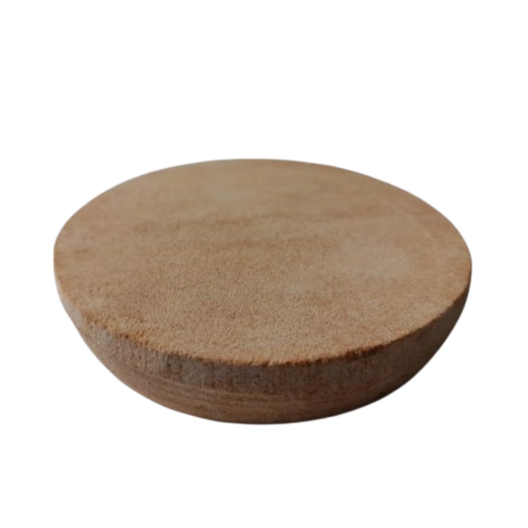 Natural Round Shape Rubbing Stone | Urasu Marunthu |/ Rubbing Stone for Sandalwood | Turmeric Haldi Grinding Stone| Chandan rubbing Mortar Stone Brown_10cm x 10cm x 2cm Pack of 1-picture-14