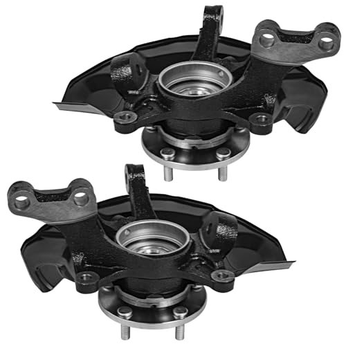 Image of Detroit Axle - FWD Front Steering Knuckles Rear Wheel Hub Bearings Replacement for 2004 2005 2006 2007 Toyota Highlander 3.3L