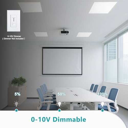 Image of 2x2 LED Flat Panel Light for Drop Ceiling 8 Pack 50W 5500LM ETL