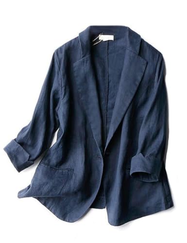 One-Button 3/4-Sleeve Blazer