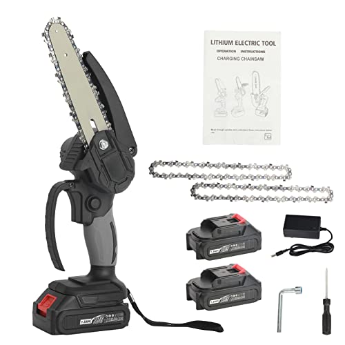 Rotyroya Mini Kettensäge Mini Schnurlose Kettensäge 6 Zoll, mit 2...