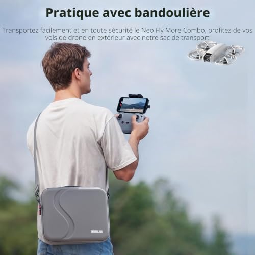 Étui DJI Neo de protection antichoc en PU avec compartiments pour télécommande RC-N3 - 5