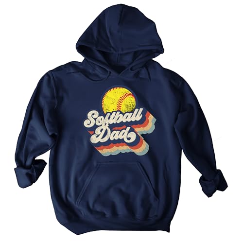Softball Dad Heart Sweatshirt, Perfect Gift For Softball Player And Softball Lovers, Softball Dad Daddy Father Father's Day Hoodie, Funny Fathers Day Softball Dad Gift From Daughter Son Wife Hoodie4