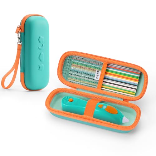 SQERO Case for 3Doodler Start+ Kids 3D Pen - Shockproof Travel Storage for Pen and Refills (Case Only)
