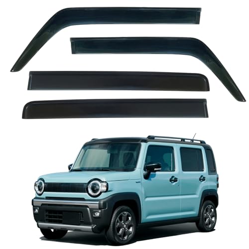 YORKNEIC サイドバイザー ススキ ハスラー mr92s mr52s R2.1から現行対応 ドアバイザー ウィンドウバイザー 強力両面テープ 泥除け 日よけ 雨除け カスタムパーツ スモーク 外装アクセサリー 4枚セット