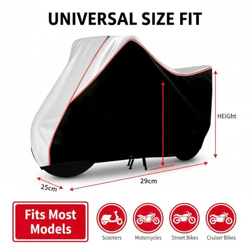 Image of Stylish Water Resistant Scooty Body Cover Compatible with Jupiter 125 & All Models | UV Protection, Dustproof, Heat Resistant, Two Wheeler | New All Weather Protection, Dust & Rain