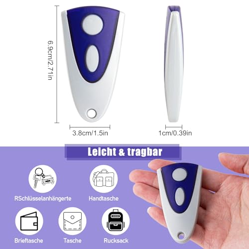 pepape 2 Stück Garagenöffner-Funksender Ersatz für Novoferm Novotron 502/504/512/514, Kompatibel mit Novoferm 433,92MHz Handsender