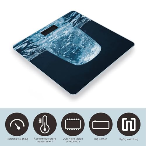 Báscula Digital de Baño con Pantalla LCD y Vidrio Templado miniatura 3