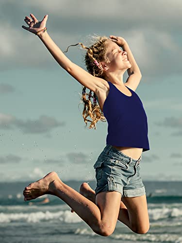 Image of Boao Girls Dance Tank Top Racerback Crop Tank Top Sleeveless Dance Outfit for Ballet Gymnastics Athletic Wear