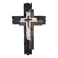 Gwezmxs Vintage Jesus Kreuz Wand aus Holz, Kruzifix zum Aufhängen, Christliche Dekoration - 20x30cm