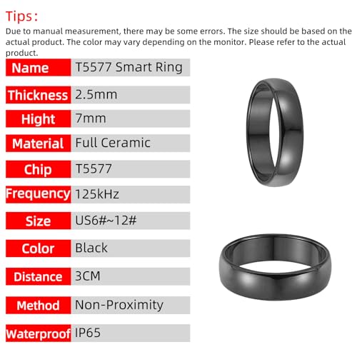 RFID 125khz T5577 Chip Ceramic Ring for Rewritable TK4100 Keycards,US12# by Generic - Used condition - Image 2