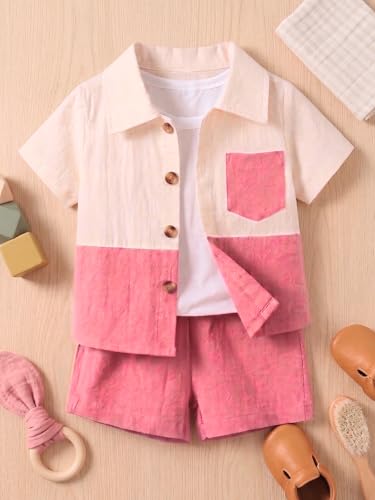 Image of URBAN OX Stylish Boys Co ords Dress Set | Printed Shirts and Shorts for Kids Clothes