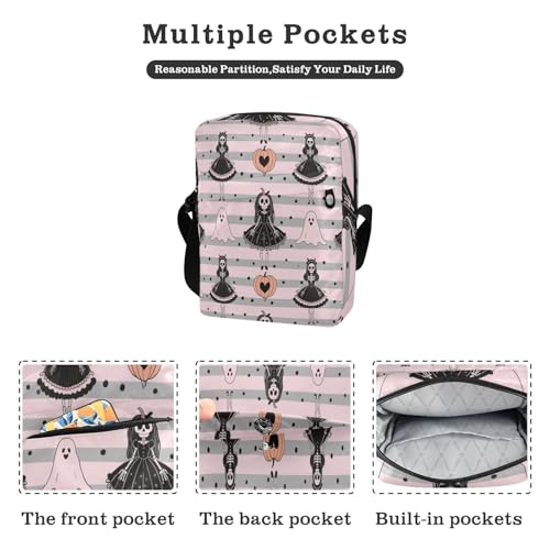 messenger bag Small Crossbody Bags For Women Handbag For Travel Adjustable Strap for Shopping Shopping- Gothic Halloween Dolls2