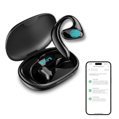 M8 Language Translator Earbuds, Bluetooth Headset that Supports Translation into 144 Languages, Charging Indicator, Online or Offline Translation, Ergonomic Design