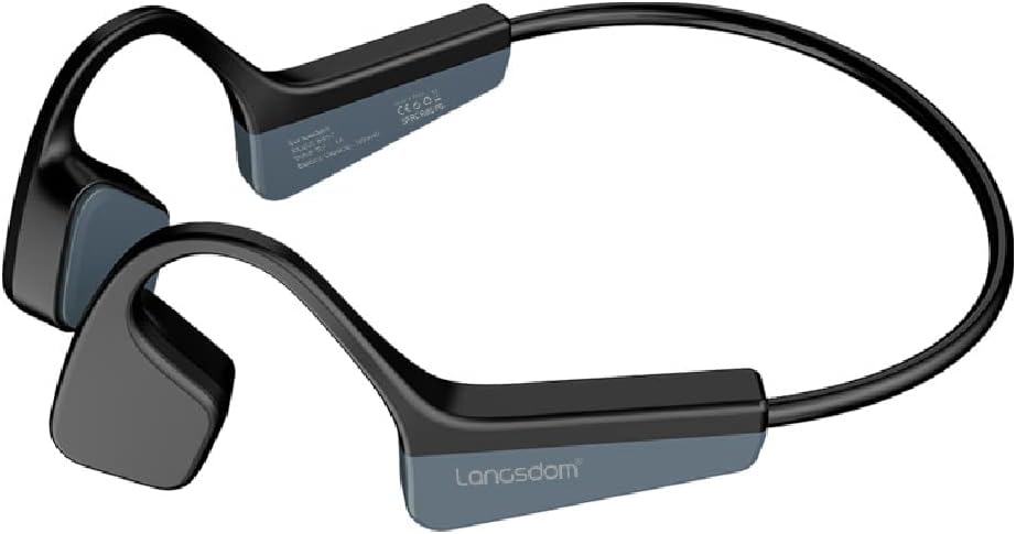 Open-Ear Bluetooth5.2 Bone Conduction Sport Headphones, Wireless Air Conduction Earphones with Built-in Mic, HD Call Noise Reduction, for Running and Workouts,Black