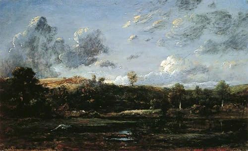 Cuadro de lienzo abstracto para decorar tu salon con el estilo de Theodore Rousseau