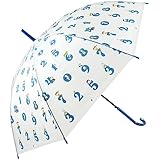 ベーシックスタンダード 長傘 女子 ティーン 人気 半透明傘 ビニール傘 58cm ワンタッチ ジャンプ傘 丈夫 軽量 グラスファイバー骨 かわいい キャラクター スヌーピー ナンバーズ