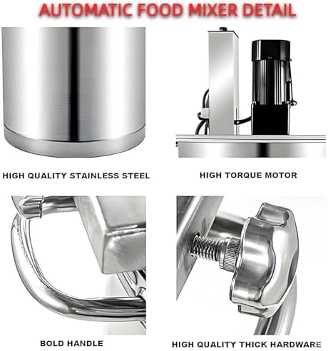 15L/25L/40L/60L Commercial Automatic Food Mixer, Stainless Steel Pot Stirrer, Adjustable Speed Mixing Machine for Jam, Sauce, Dough - Heavy Duty Kitchen Mixer