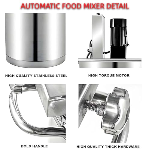 Comercial Automatic Pot Stirrer 40L, Stainless Steel Food Mixer con Control de Velocidad Ajustable, adoración de musble de Capa para la Cocina de Salsa de Jam, máquina de Mezcla eléctrica para Cocina