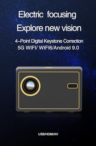 Image of Y7 Plus Android WiFi Portable Projector 720P FHD Office Home Video Mini Projector with Electric Focus Bluetooth WiFi miracast OTT app and lot More