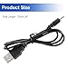 uxcell USB Replacement Charger Cable, Fast Charging Cord DC 2mm Small Pin, Flexible Plug Barrel Connector 70cm Portable Cable for Nokia N78 N79 5230 5320 5310, Black