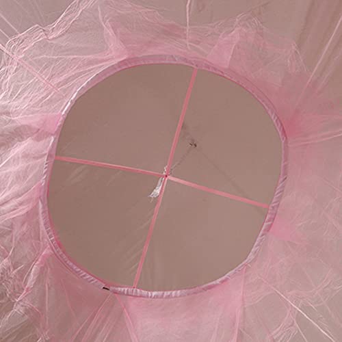 Hevirgo Bed Canopy Mosquito Net, Hanging Travel Netting Curtains, Play Tent Bedding, Bed Net Lace Translucent Elegant Lightweight Breathable Safe Curtain For Decor - Pink #TOP6
