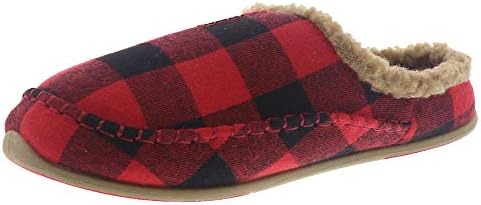 Deer Stags Unisex Nordic Fabric Slipper / Red/Black Plaid / Men's 9 US / Medium | Image 3