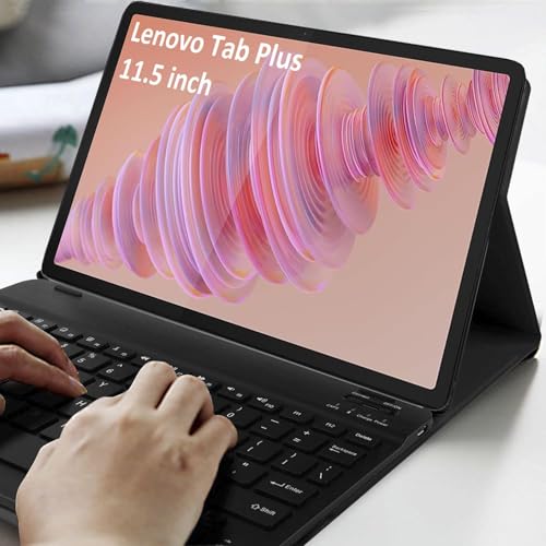 Image of HOM Tri Fold Wireless Bluetooth Keyboard with Detachable Tablet Case Cover for Lenovo Tab Plus 11.5 inch