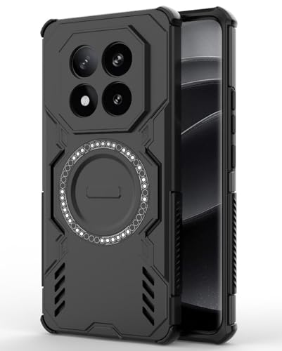 Image of Back Cover Case for Redmi Note 14 Pro Plus 5G | 360 Protection Mobile Phone Case Mag-Safe | Back Cover for Redmi Note 14 Pro Plus 5G / Note 14 Pro Plus 5+G - Black TPU+PC