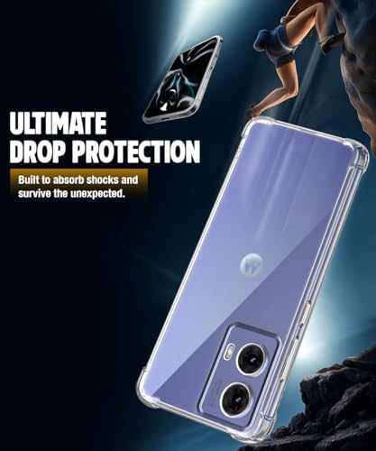 Image of WOW IMAGINE Clear Back Cover Case for Motorola Moto G85 5G | Shockproof Soft TPU Case | Cushioned Edges for Ultimate Protection Back Cover Case - Transparent