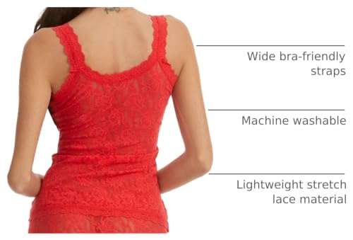 Image of hanky panky Signature Lace Unlined Camisole (1390L),Small,Deep Sea Coral